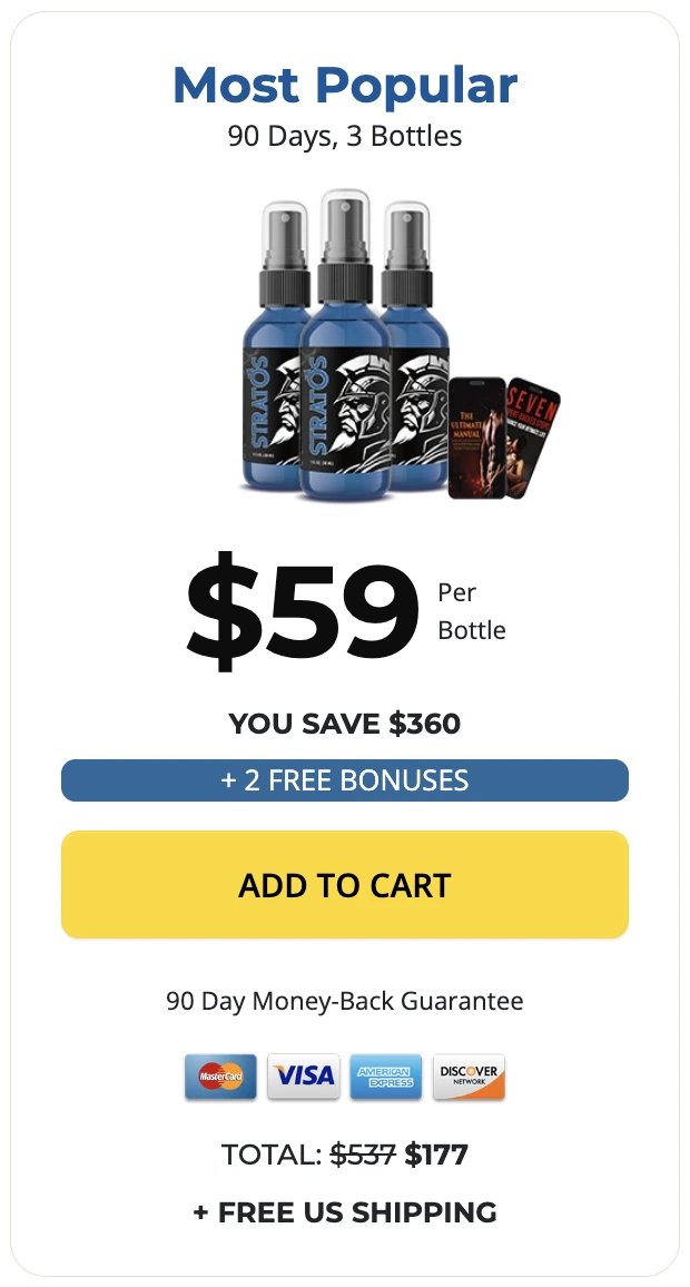 Stratos order three bottles